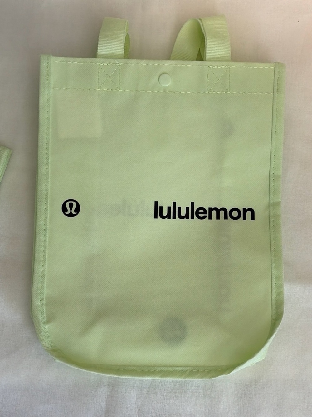 lululemon athletica Light Green Tote Bag 9x11”